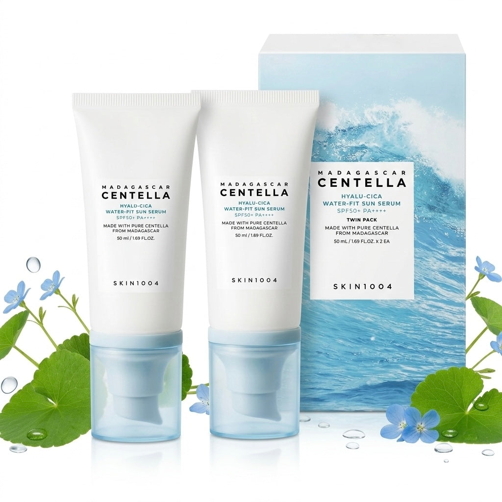 SKIN1004 – Madagascar Centella Hyalu-Cica Water-Fit Sun Serum SPF50+ PA++++ Twin Pack 2x50