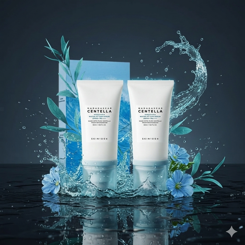 SKIN1004 – Madagascar Centella Hyalu-Cica Water-Fit Sun Serum SPF50+ PA++++ Twin Pack 2x50