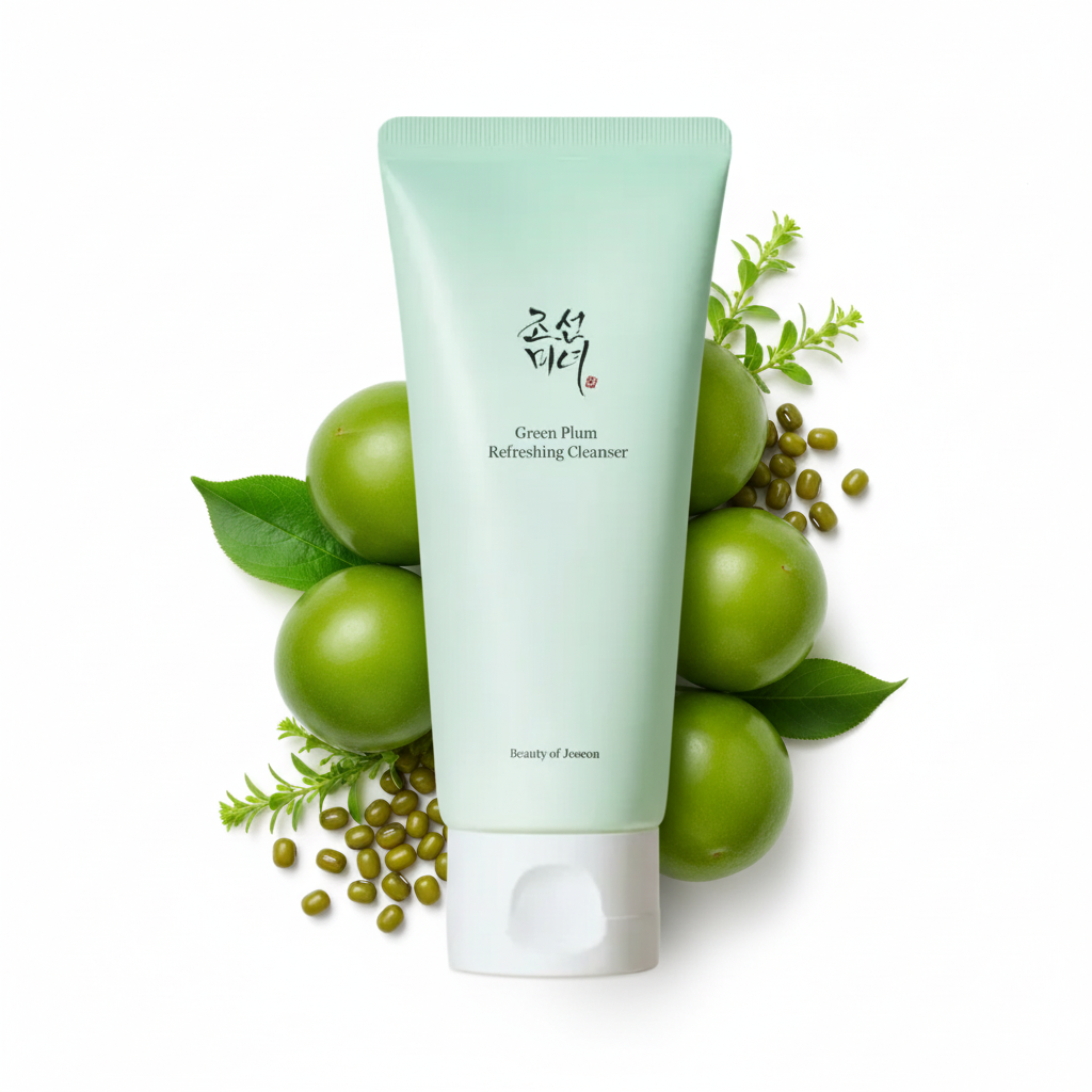 Green Plum Cleanser — Sfondo Bianco