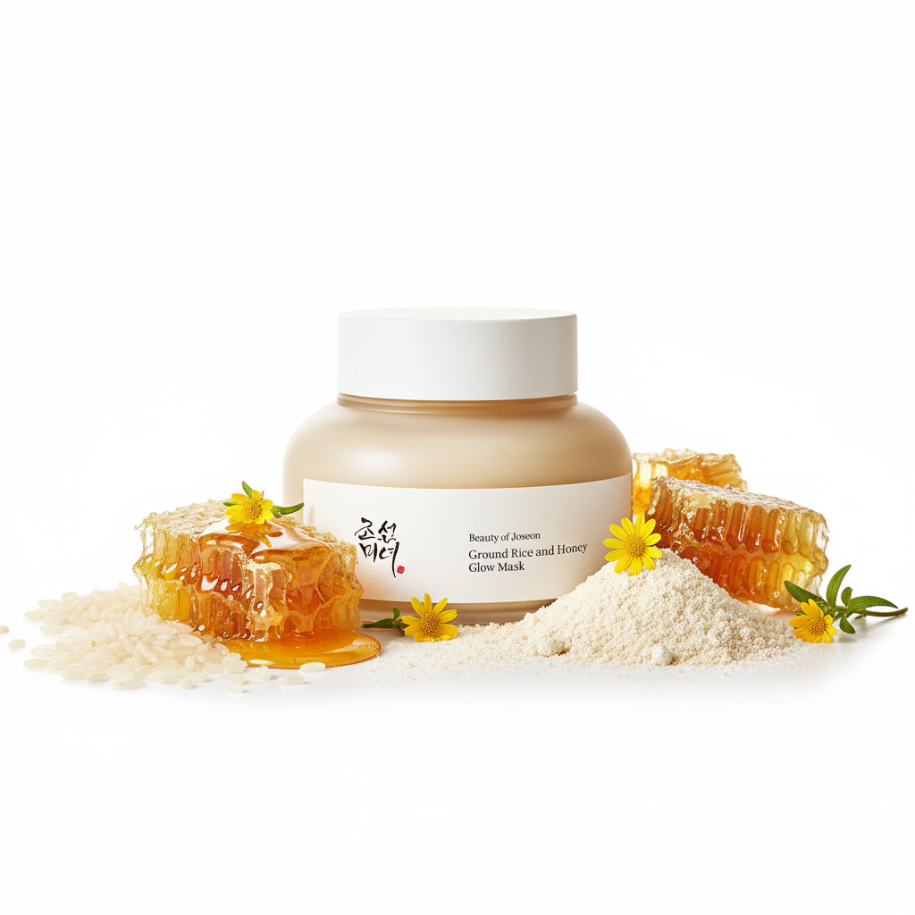 Ground Rice & Honey Mask — Sfondo Bianco