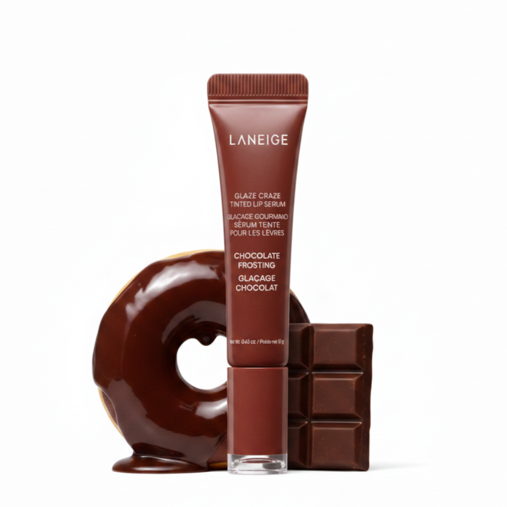 Laneige Chocolate Frosting - props attaccati, donut glazed