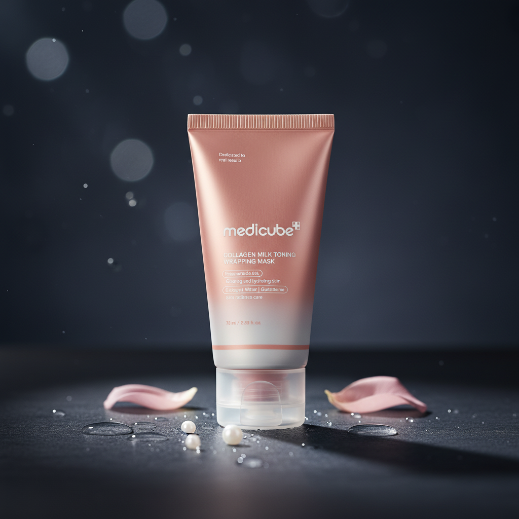 Medicube Collagen Milk Toning Wrapping Mask — Editorial Premium