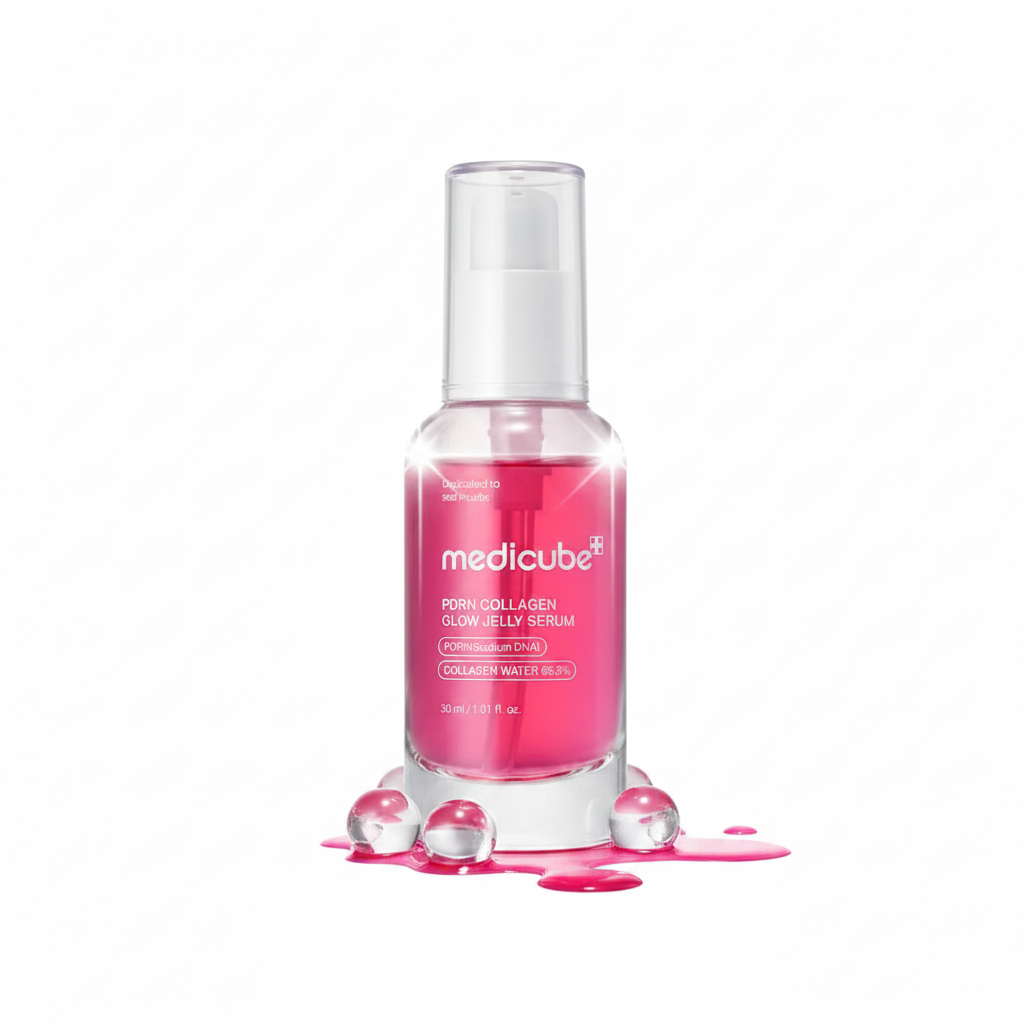 Medicube PDRN Collagen Glow Jelly Serum — Cilindrico Vetro Bianco