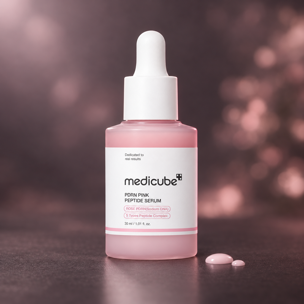 Medicube PDRN scenografica con proporzioni corrette